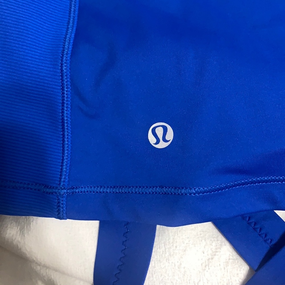 lululemon blue tank top built in bra